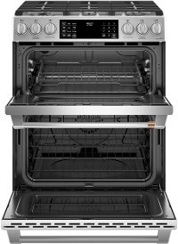 C2S950P2MS1 Cafe 30 Inch Dual Fuel Slide In Smart Range - Stainless Steel-6