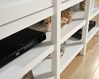 Antique White TV Stand - Cottage Road-7