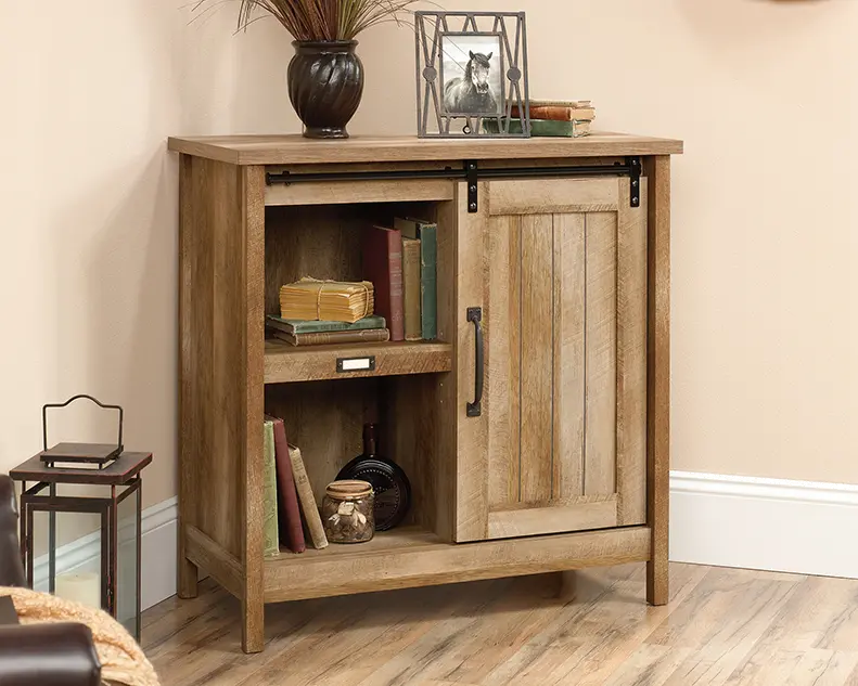 Adept Craftsman Oak Accent Storage Cabinet-1