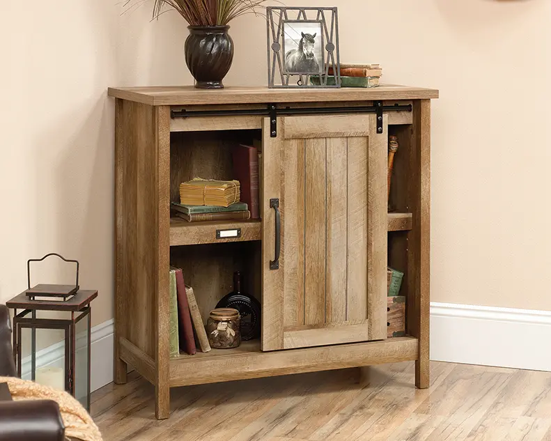 Adept Craftsman Oak Accent Storage Cabinet-2