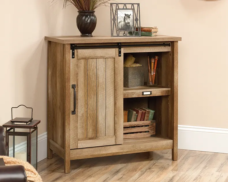 Adept Craftsman Oak Accent Storage Cabinet-3