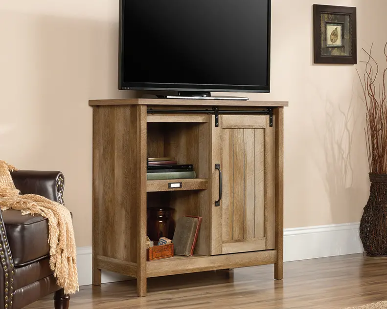 Adept Craftsman Oak Accent Storage Cabinet-4