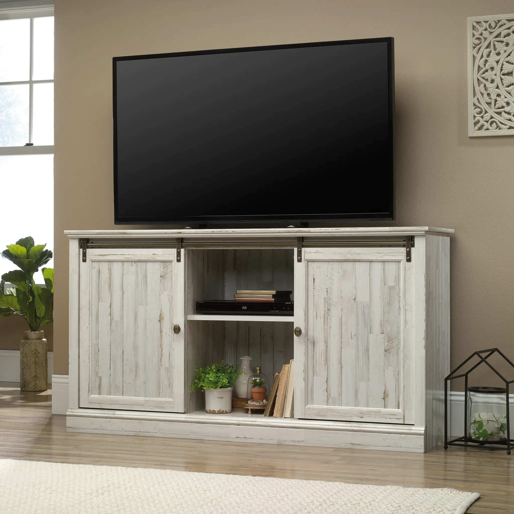 Barrister Lane Antique White 61 TV Stand-2