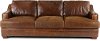 Classic Contemporary Brown Leather Sofa - Antique