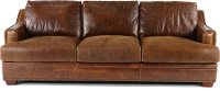 Classic Contemporary Brown Leather Sofa - Antique
