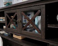 Coffee Oak L-Shaped Desk Hutch - Costa-3