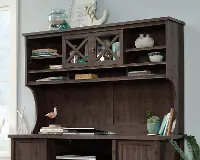 Costa Coffee Oak L-Shaped Desk Hutch