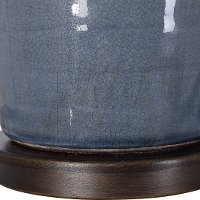 Blue Glazed Finish Table Lamp with Oil Rubbed Bronze Accents-3