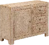 Splendid Wood Inlay Accent Cabinet