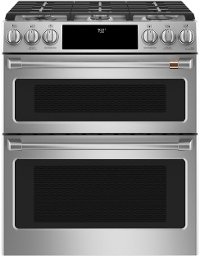 CGS750P2MS1 Cafe 30 Inch Double Oven Smart Gas Range with Convection - Stainless Steel