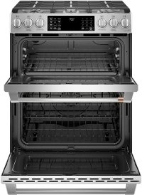 CGS750P2MS1 Cafe 30 Inch Double Oven Smart Gas Range with Convection - Stainless Steel-2