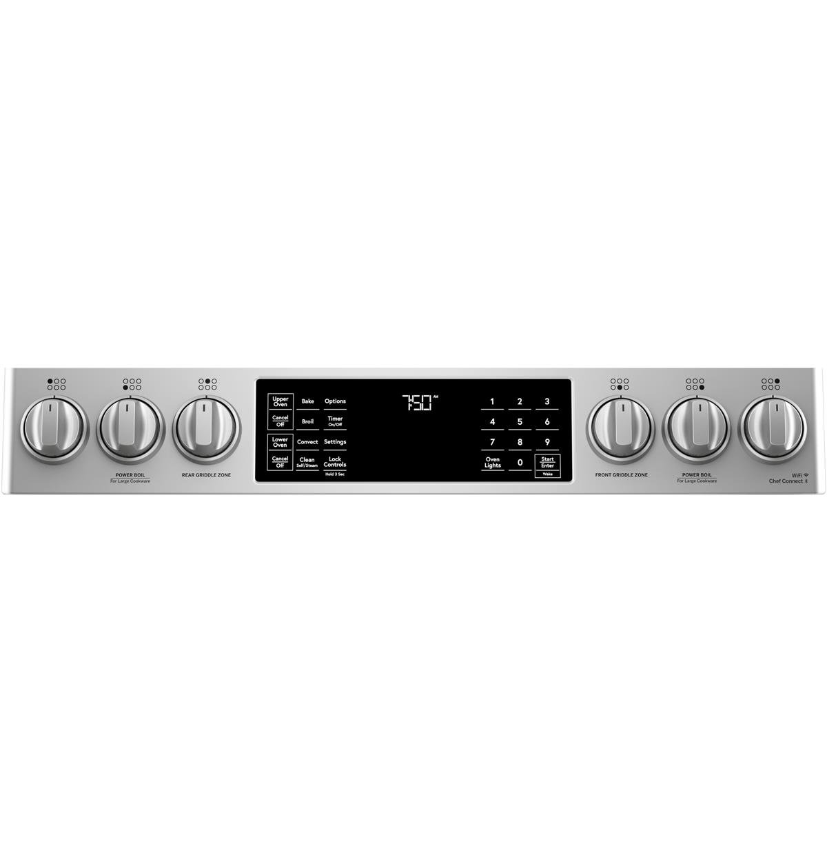 CGS750P2MS1 Cafe 30 Inch Double Oven Smart Gas Range with Convection - Stainless Steel-5