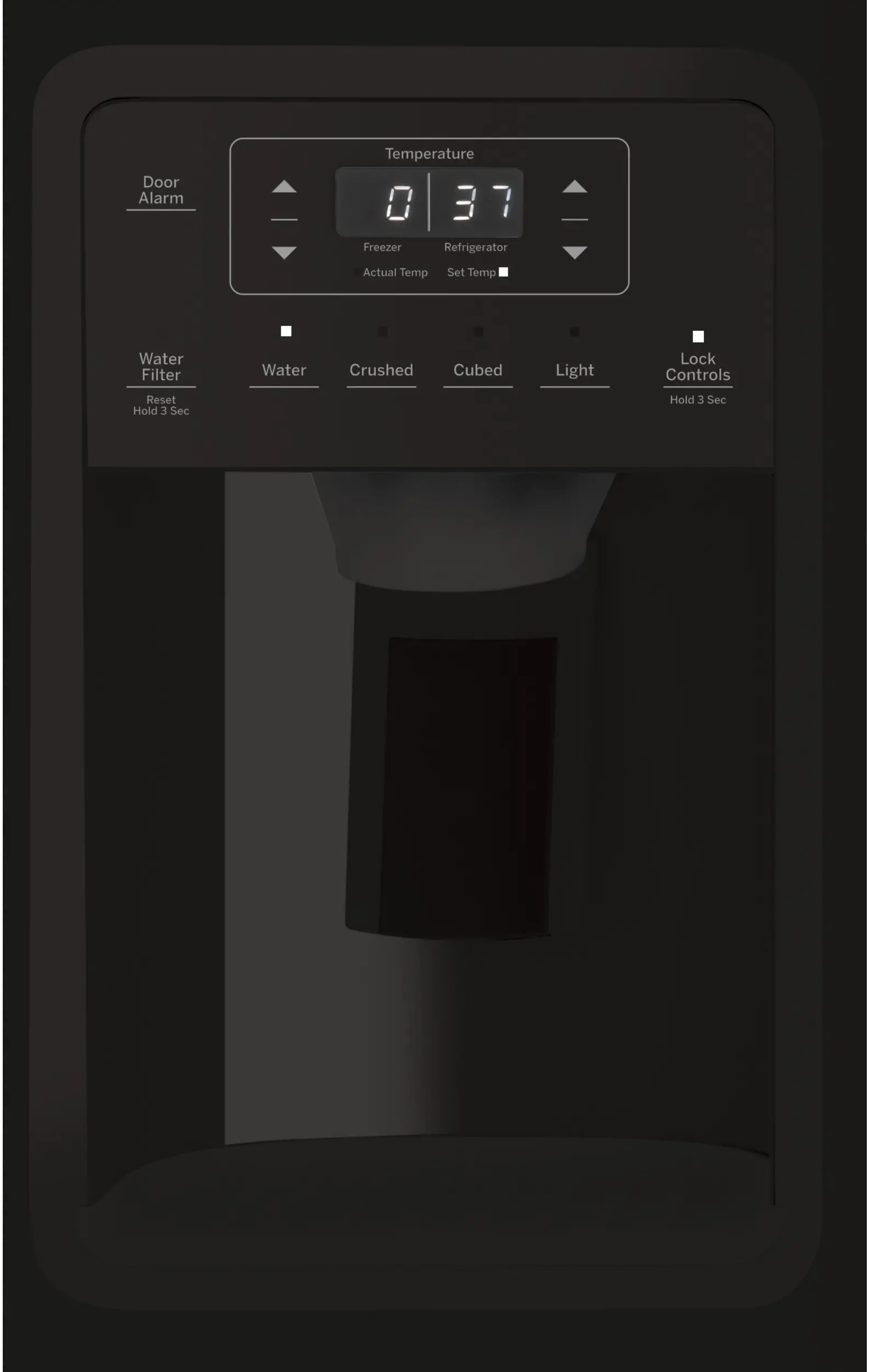 GSS25IGNBB GE 25.1 cu ft Side by Side Refrigerator - Black-2