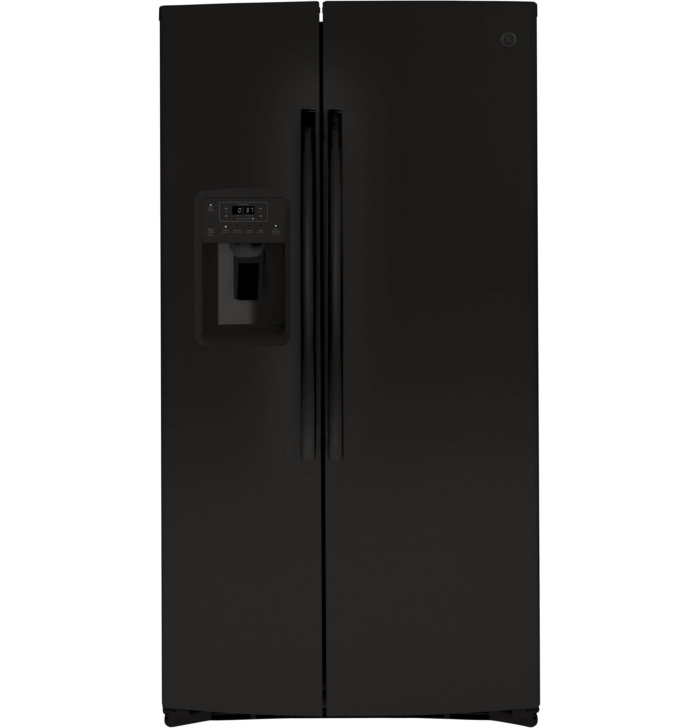 GSS25IGNBB GE 25.1 cu. ft. Side by Side Refrigerator - 36 Inch Black-1