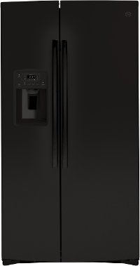 GSS25IGNBB GE 25.1 cu. ft. Side by Side Refrigerator - 36 Inch Black