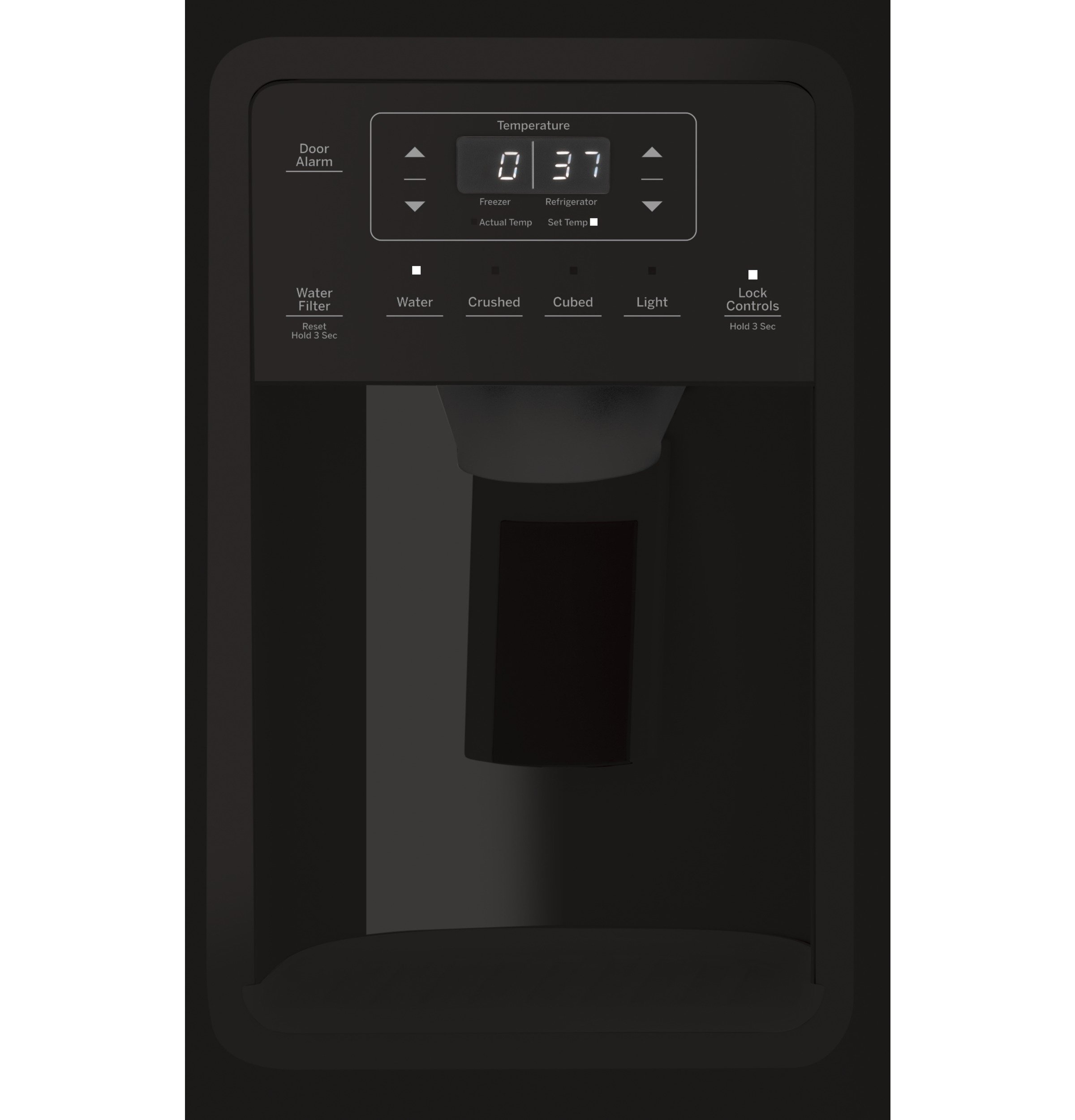 GSS25IGNBB GE 25.1 cu. ft. Side by Side Refrigerator - 36 Inch Black-2