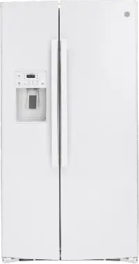 GSS25IGNWW GE 25.1 cu ft Side by Side Refrigerator - White