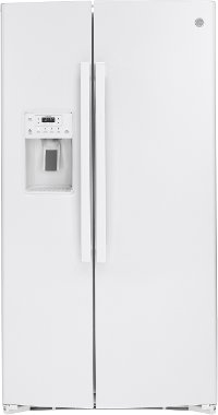 GSS25IGNWW GE 25.1 cu. ft. Side by Side Refrigerator - 36 Inch White