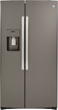 GSS25IMNES GE 25.1 cu. ft. Side by Side Refrigerator - 36 Inch Slate