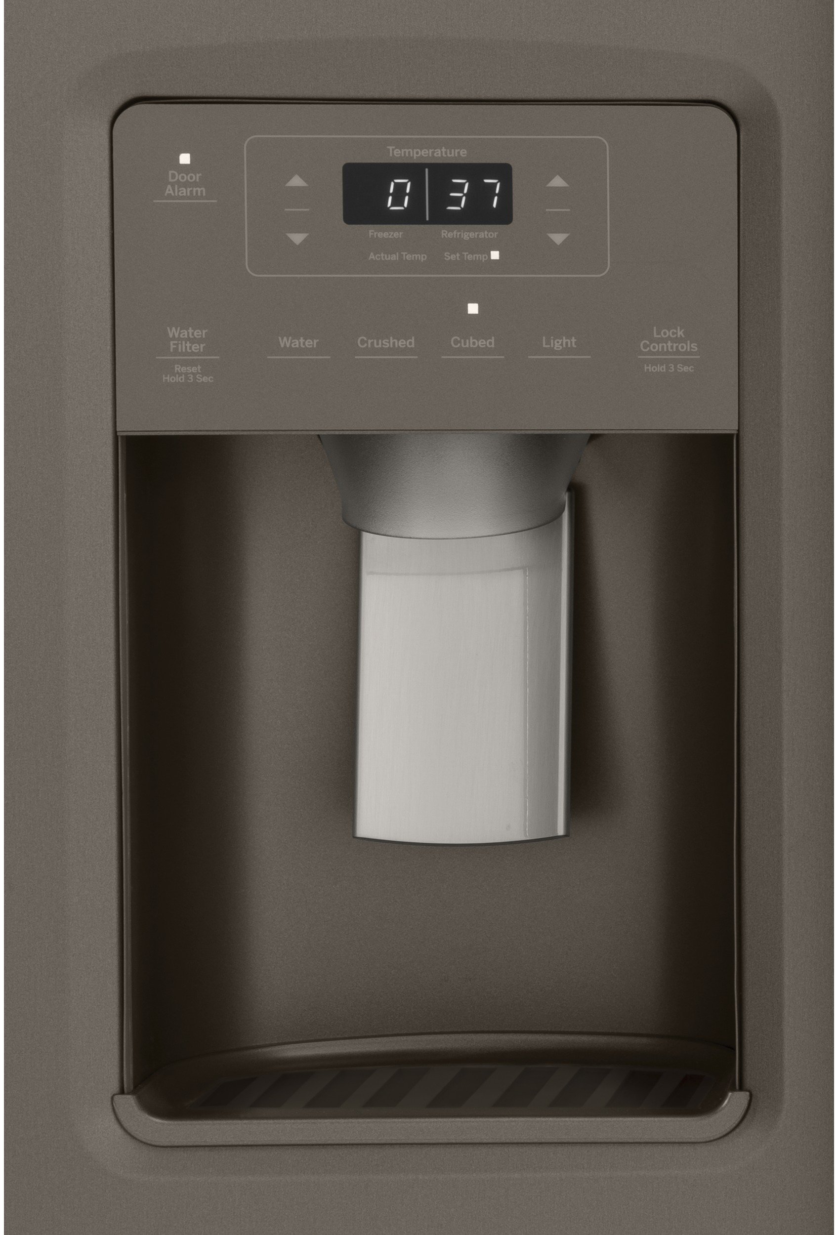 GSS25IMNES GE 25.1 cu. ft. Side by Side Refrigerator - 36 Inch Slate-3