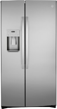 GSS25IYNFS GE 25.1 cu. ft. Side by Side Refrigerator - 36 Inch Fingerprint Resistant Stainless Steel