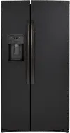 GSS25IENDS GE 25.1 cu ft Side by Side Refrigerator - Black Slate