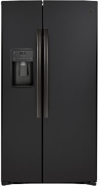 GSS25IENDS GE 25.1 cu. ft. Side by Side Refrigerator - 36 Inch Black Slate