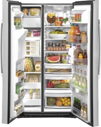 GZS22IYNFS GE 21.8 cu. ft. Side by Side Counter Depth Refrigerator - 36 Inch Fingerprint Resistant Stainless Steel-2