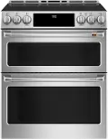 CHS950P2MS1 Cafe 6.7 cu ft Electric Induction Double Oven Range - Stainless Steel