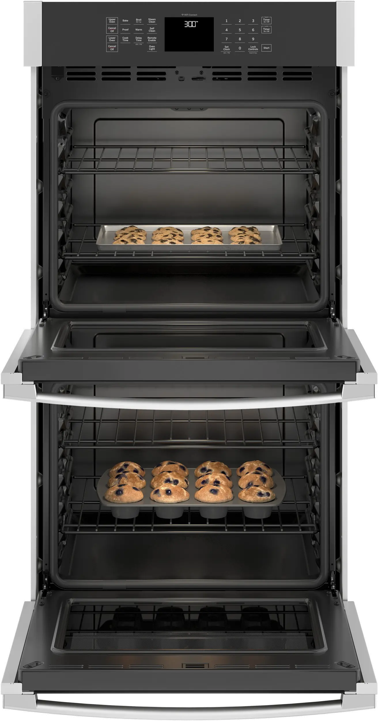 JKD3000SNSS GE 27 Inch Double Wall Smart Oven - 8.6 cu. ft. Stainless Steel-3