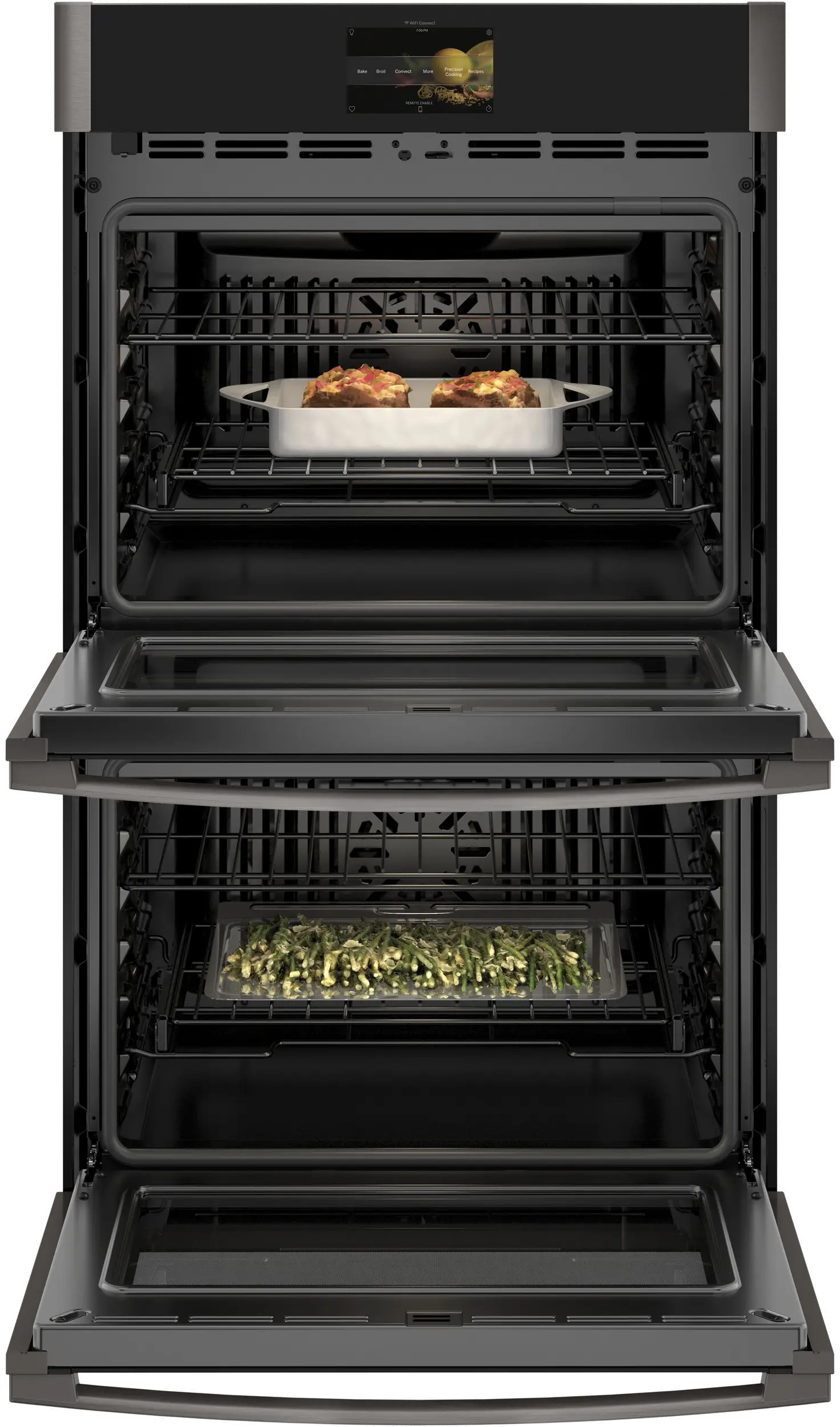 PTD7000BNTS GE Profile 30 Inch Smart Double Wall Oven - 10.0 cu. ft. Black Stainless Steel-2