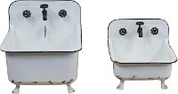 13 Inch Distressed White Metal Wash Bin Planter-2
