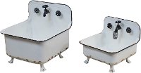 13 Inch Distressed White Metal Wash Bin Planter-3