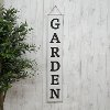 White and Black Garden Metal Word Wall Art