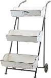 Distressed White and Black Metal 3 Tier Planter