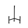 4 Inch Distressed Black Metal Tabletop Easel