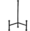 6 Inch Distressed Black Metal Tabletop Easel