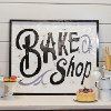 Clearance Distressed White, Black and Gray Metal Bake Shop Sign