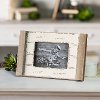 Distressed Brown and White Tabletop Picture Frame