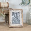 Distressed Brown and Antique White Picture Frame