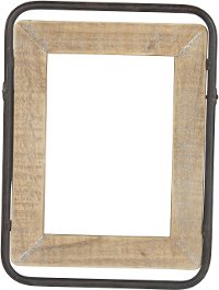 Brown and Black Wood and Metal 5x7 Picture Frame-2