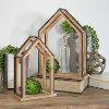 12 Inch Brown and Black Metal and Wood Shelf