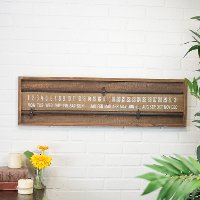 Distressed Brown Wooden Sliding Wall Calendar