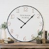 Rose Gold, White and Black Round Metal Wall Clock