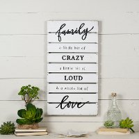 Black and White Family Wooden Slat Sign-2