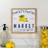 White, Black, Yellow and Green Lemon Market Wooden Sign