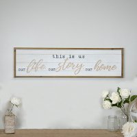 White, Brown and Black This Is Us Wooden Sign-2