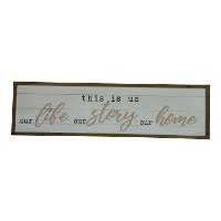 White, Brown and Black This Is Us Wooden Sign-3