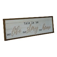 White, Brown and Black This Is Us Wooden Sign-4