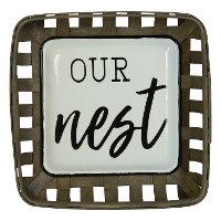 Brown, White and Black Our Nest Wall Sign-2